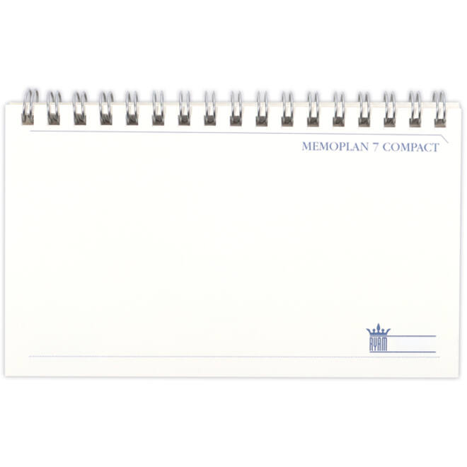 Agendavulling 2027 Ryam Memoplan 7 Compact 7 dagen/2pagina's landscape crème