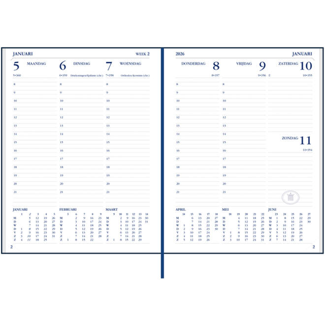 Agenda 2027 Ryam Weekplan Plus Mercury 7dagen/2pagina's rood