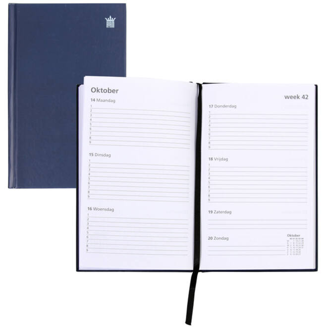 Schoolagenda 2025-2026 Ryam Studie Uni 7dagen/2pagina's donkerblauw