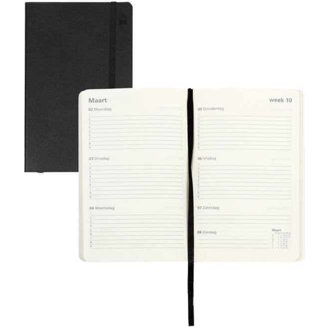 Schoolagenda 2024-2025 18mnd Ryam Studie 7dagen/2pagina's zwart