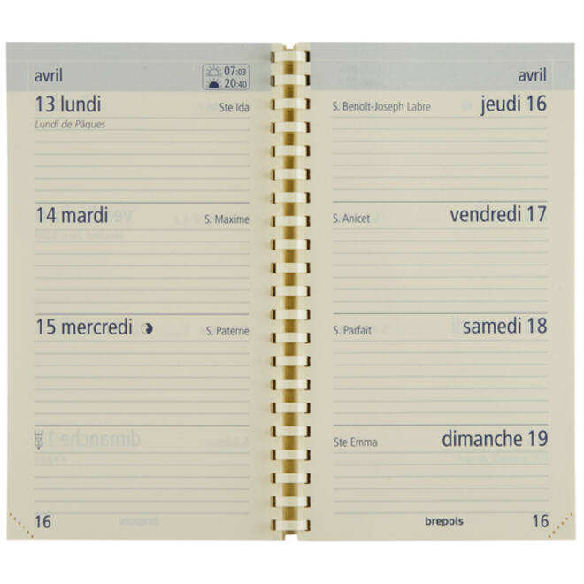 Agenda 2027 Brepols Optivision Pocket Trento 7dagen/2pag antraciet