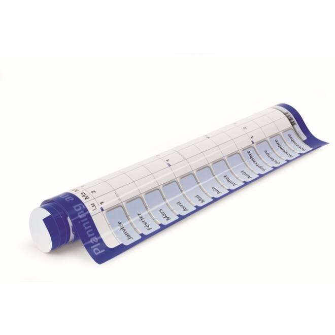Jaarplanner 2027 Legamaster 90x60cm horizontaal gelamineerd en oprolbaar Engelstalig