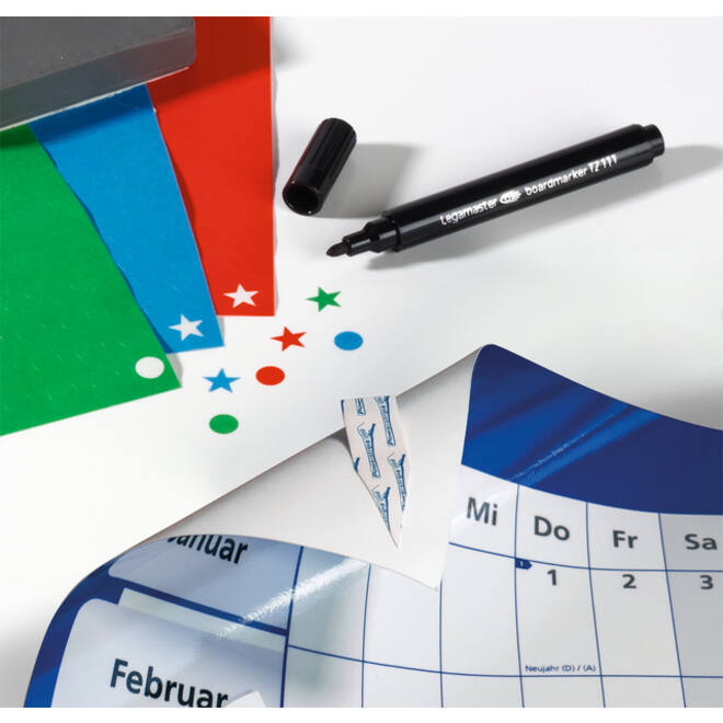 Jaarplanner 2027 Legamaster 90x60cm horizontaal gelamineerd en oprolbaar Engelstalig