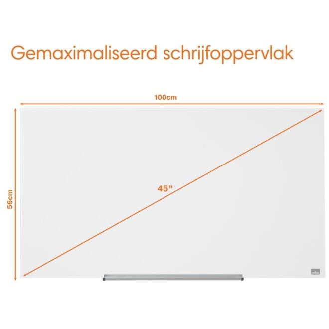 Glasbord Nobo Impression Pro 1260x711mm briljant wit