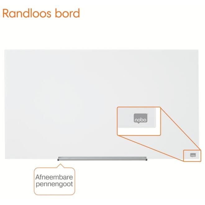 Glasbord Nobo Impression Pro 1260x711mm briljant wit