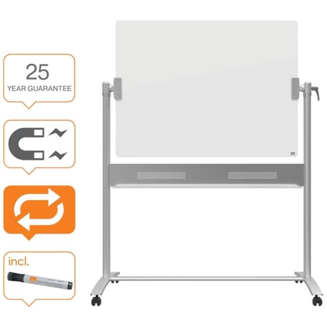 Kantel glasbord Nobo Diamond 90x120cm