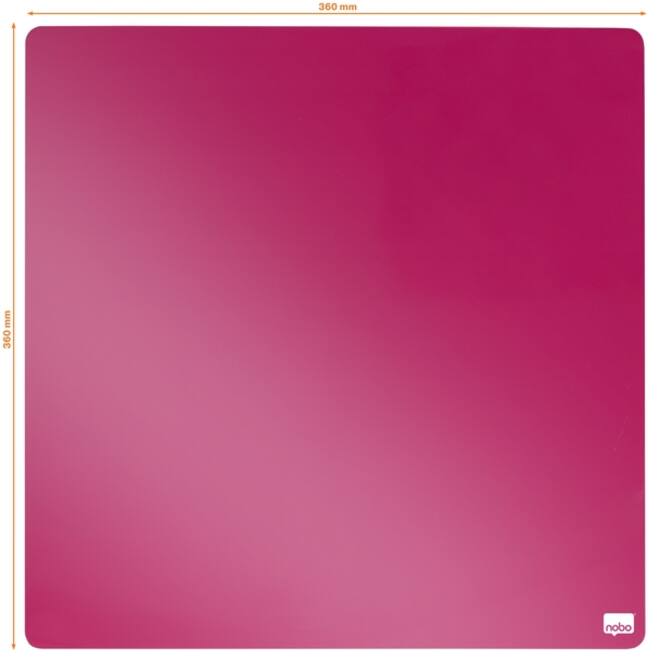 Whiteboard Nobo tegel 36x36cm roze magnetisch