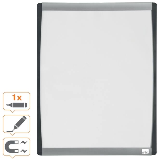 Whiteboard Nobo 35.5x28cm gewelfd