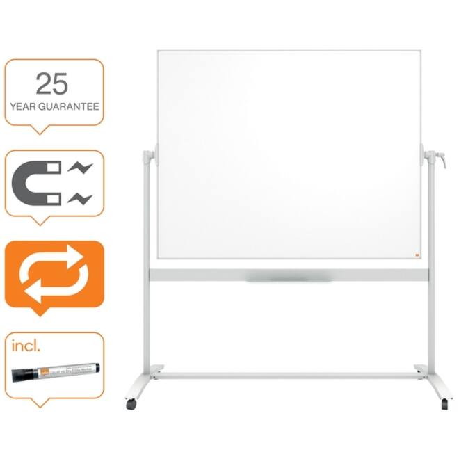 Whiteboard Nobo Kantelbord 150x120cm magnetisch emaille