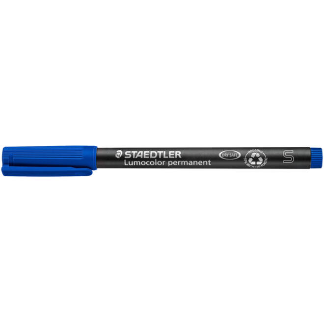 Viltstift Staedtler Lumocolor 313 permanent S blauw