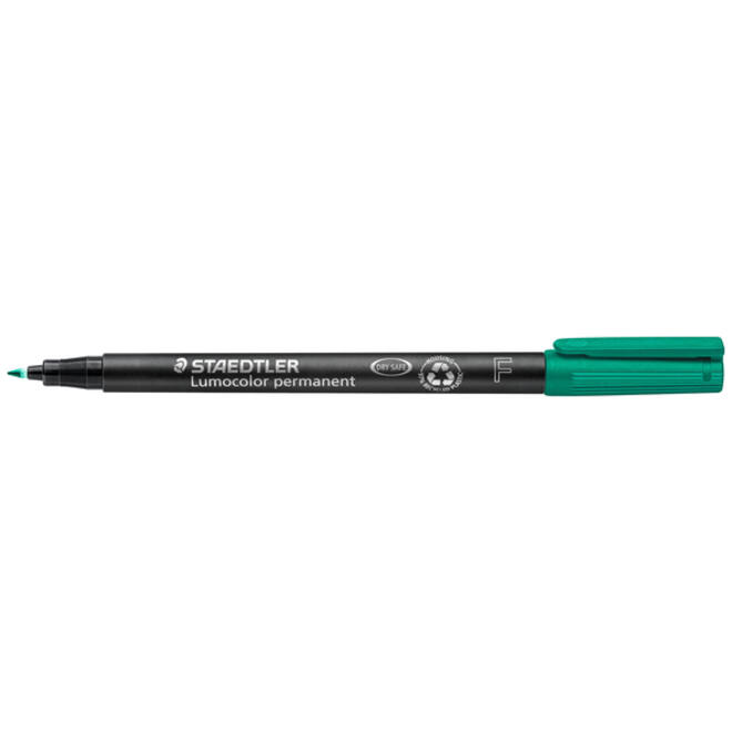Viltstift Staedtler Lumocolor 318 permanent F groen