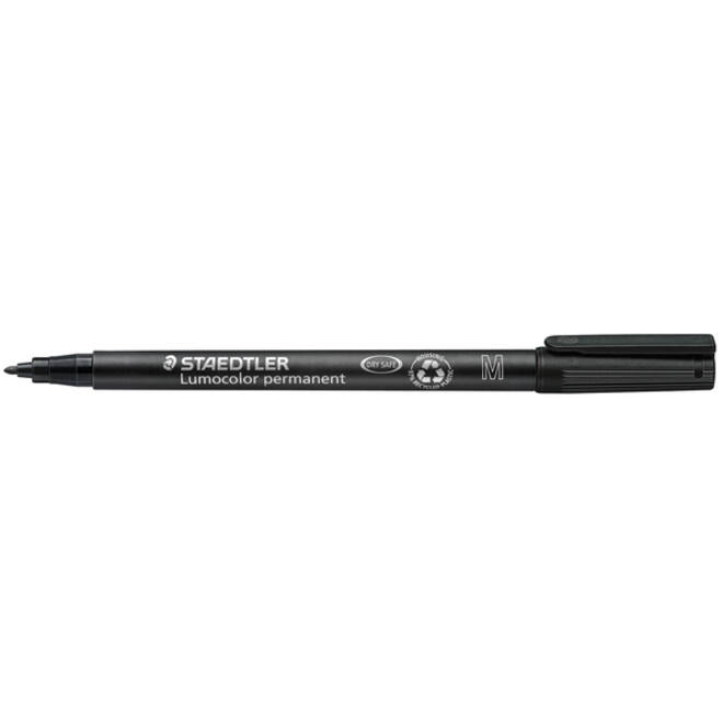 Viltstift Staedtler Lumocolor 317 permanent M zwart