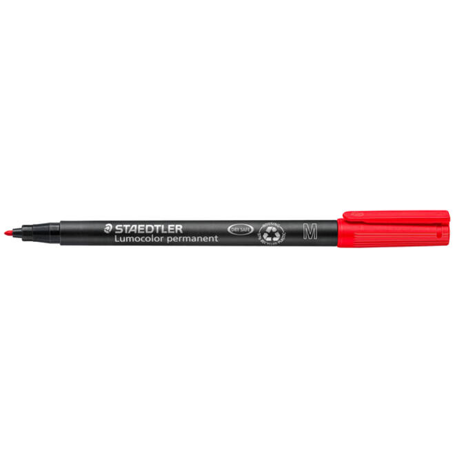 Viltstift Staedtler Lumocolor 317 permanent M rood