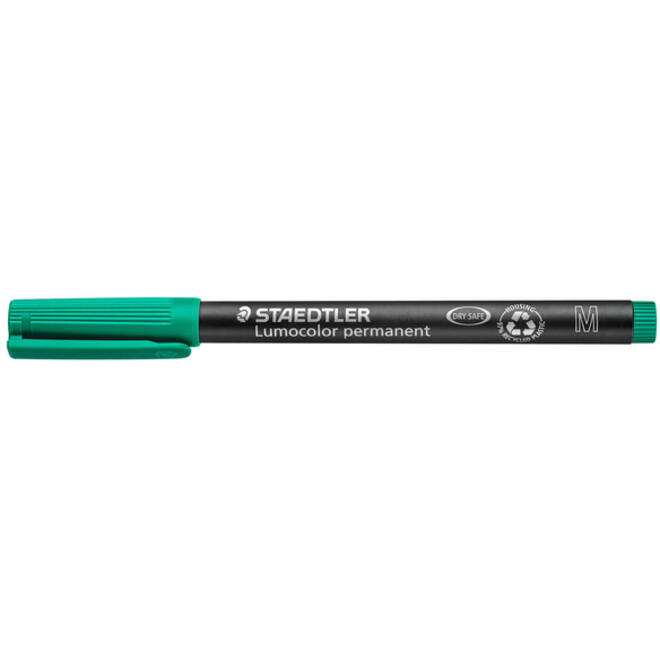 Viltstift Staedtler Lumocolor 317 permanent M groen
