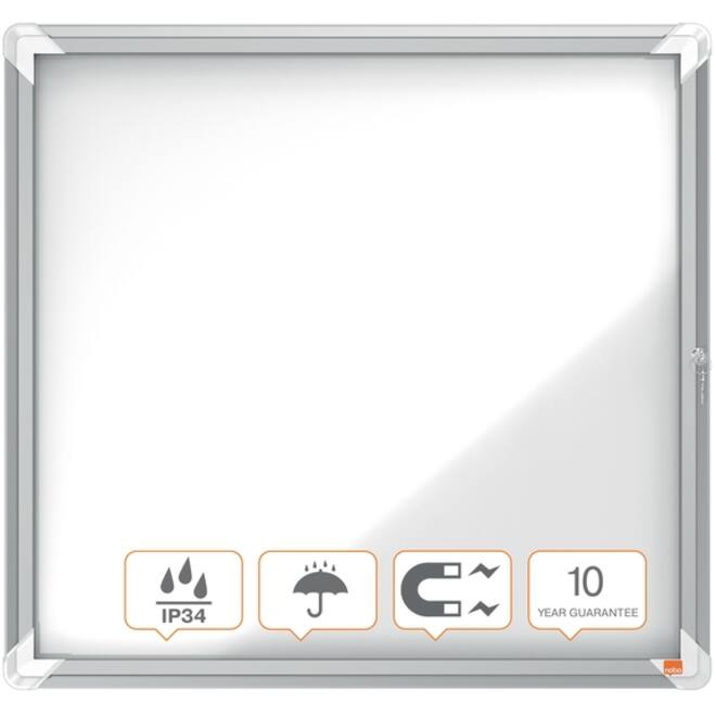 Buitenvitrine Nobo Premium Plus 6x A4 draaideur magnetisch