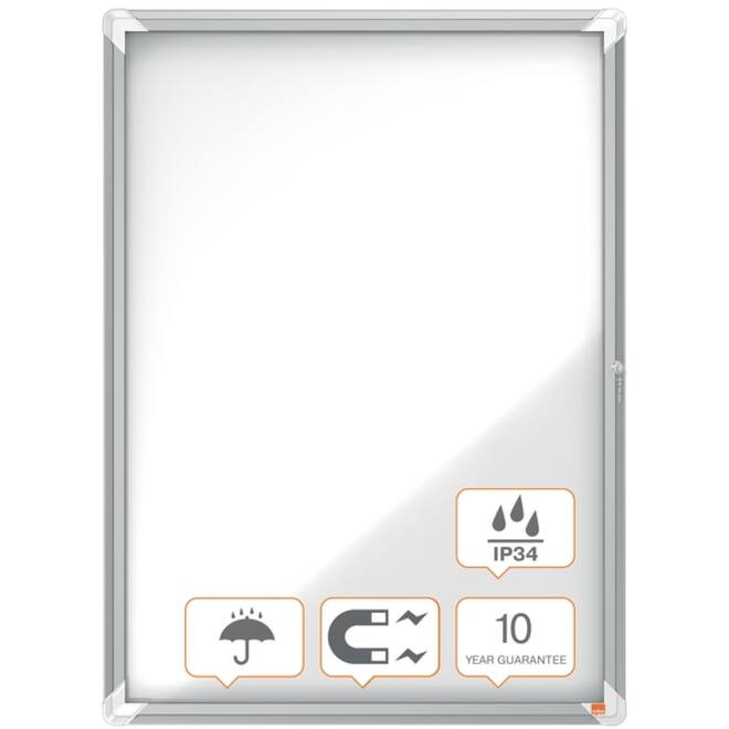 Buitenvitrine Nobo Premium Plus 9x A4 draaideur magnetisch