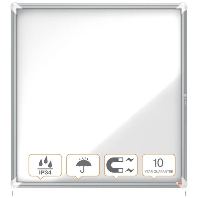 Buitenvitrine Nobo Premium Plus 12x A4 draaideur magnetisch