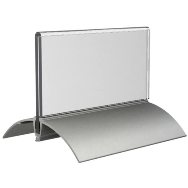 Tafelnaambord Europel 52x100mm acryl aluminium 2st