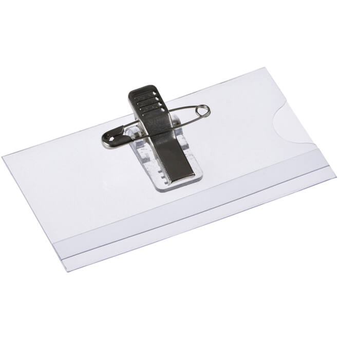 Badge Europel met clip en speld 75x40mm 24st