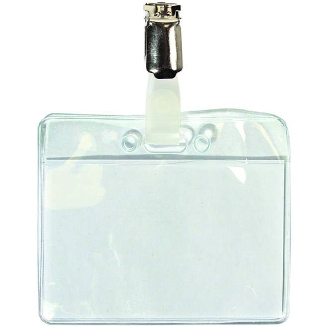 Badge Quantore met clip 60x90mm