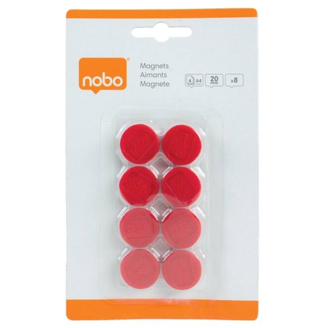 Magneet Nobo 20mm 120gr rood