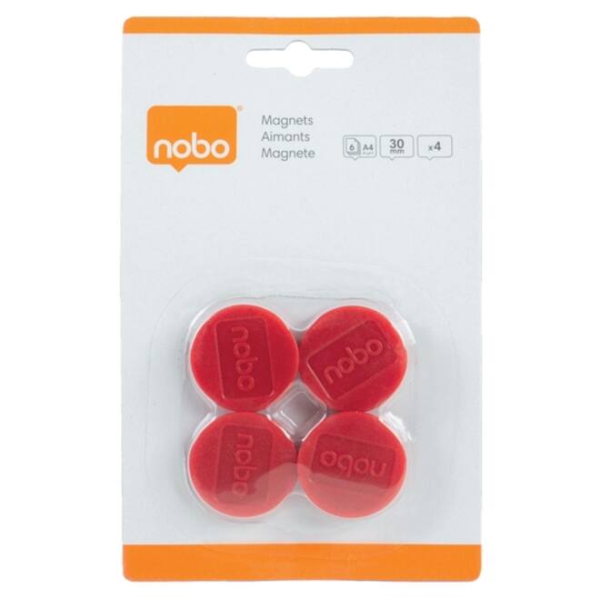 Magneet Nobo 30mm 700gr rood