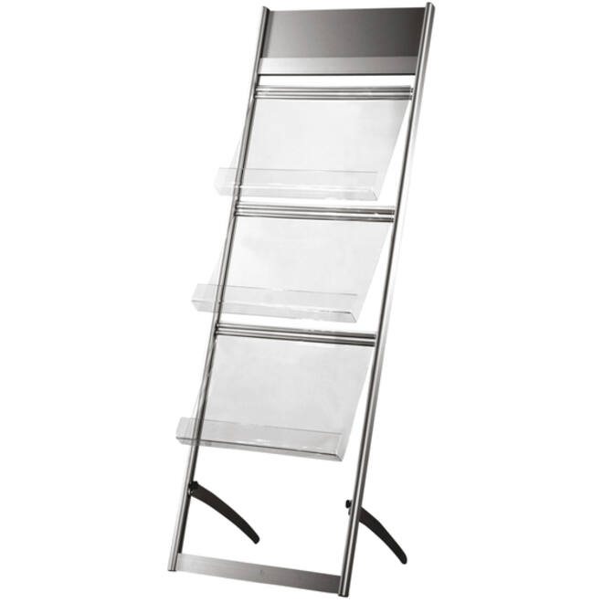 Folderstandaard OPUS 2 3xA3 alu profiel