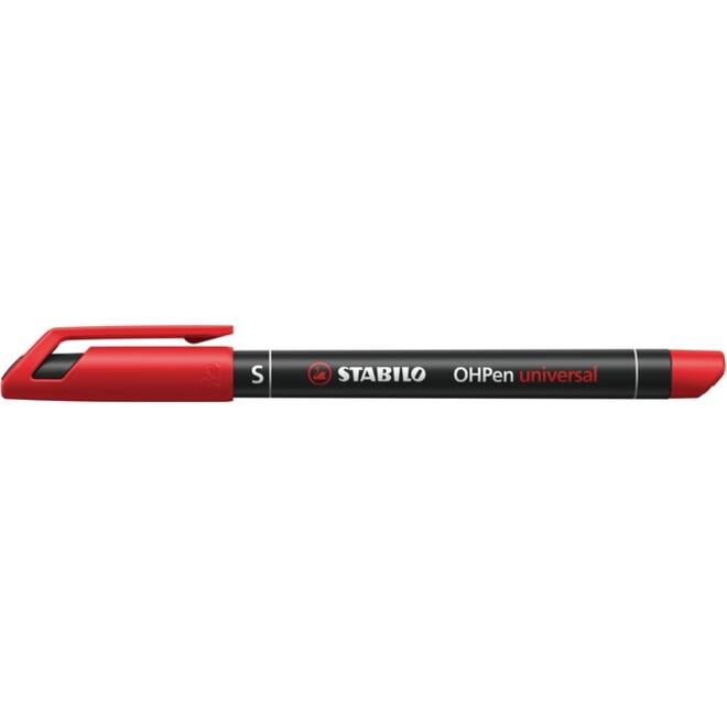 Viltstift STABILO OHpen 841/40 permanent rond superfijn rood