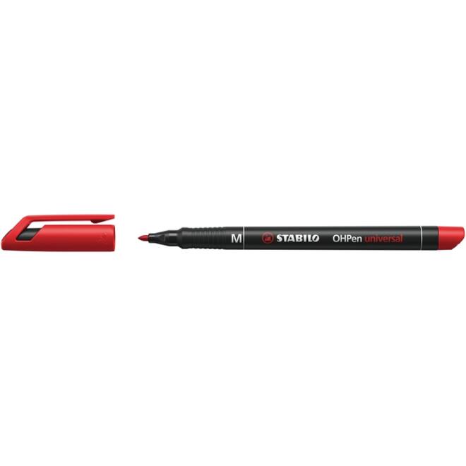 Viltstift STABILO OHpen 843/40 permanent rond medium rood