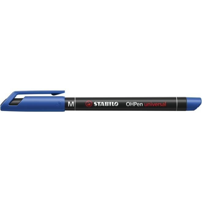 Viltstift STABILO OHpen 843/41 permanent rond medium blauw