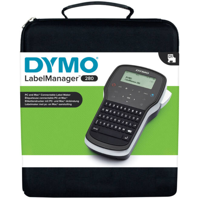 Labelprinter Dymo LabelManager 280 draagbaar qwerty 12mm zwart in koffer