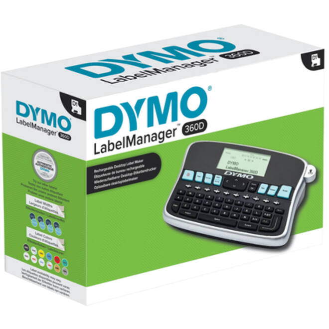 Labelprinter Dymo LabelManager 360D draagbaar azerty 19mm zwart