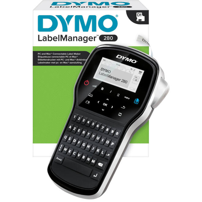 Labelprinter Dymo LabelManager 280 draagbaar azerty 12mm zwart