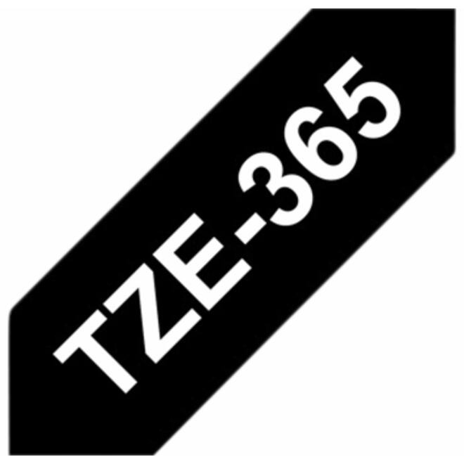 Labeltape Brother P-touch TZE-365 36mm wit op zwart