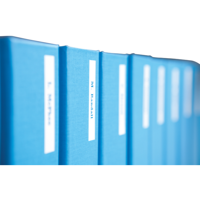 Labeltape Dymo LabelManager D1 polyester 9mm blauw op wit