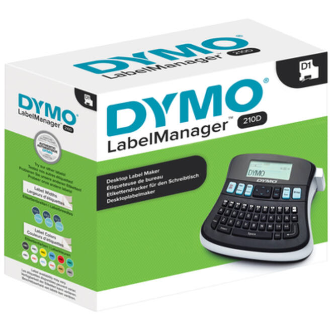 Labelprinter Dymo LabelManager 210D+ draagbaar qwerty 12mm zwart