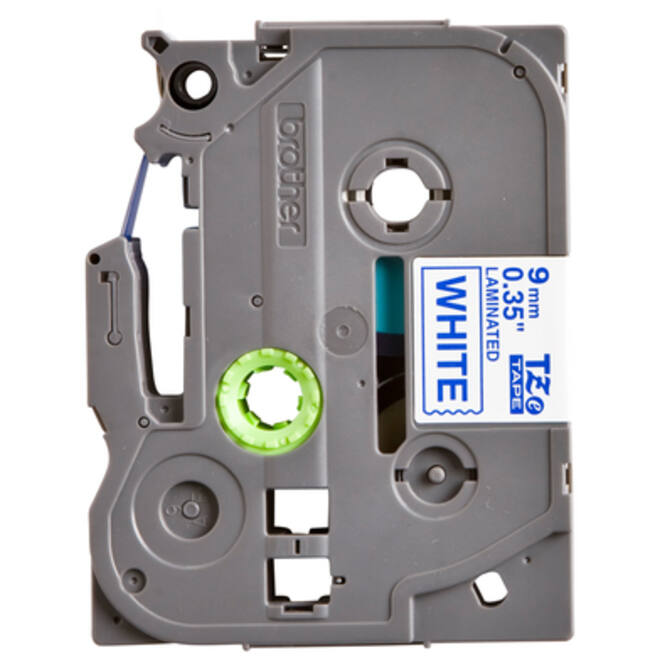 Labeltape Brother P-touch TZE-223 9mm blauw op wit