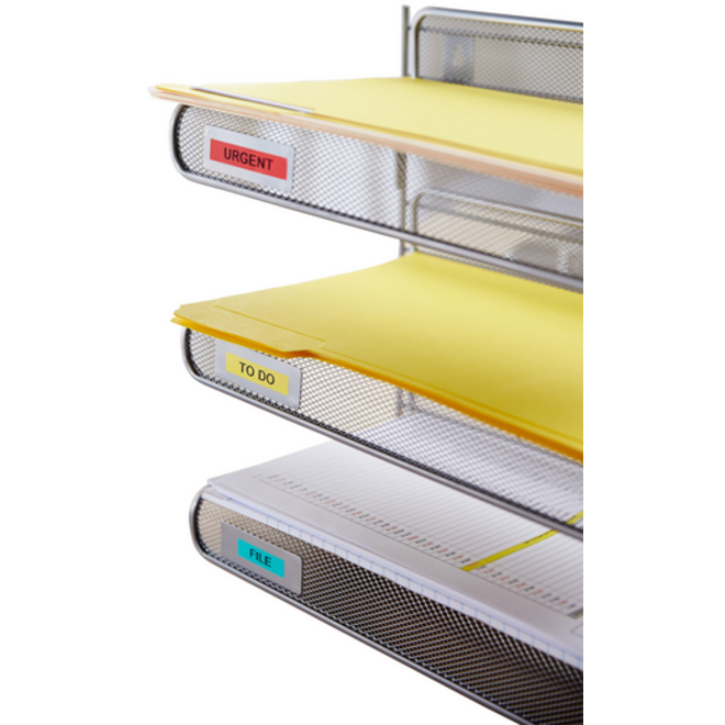 Labeltape Dymo LabelManager D1 polyester 9mm zwart op groen