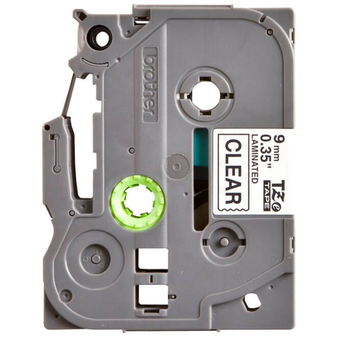 Labeltape Brother P-touch TZE-121 9mm zwart op transparant