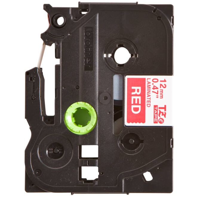 Labeltape Brother P-touch TZE-435 12mm wit op rood