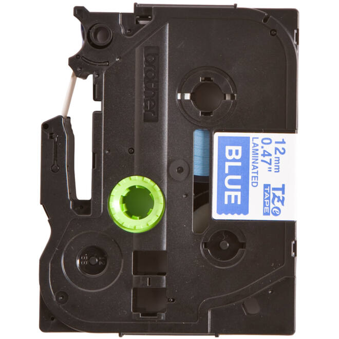 Labeltape Brother P-touch TZE-535 12mm wit op blauw