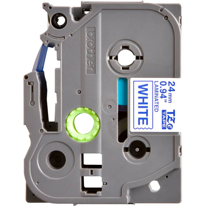 Labeltape Brother P-touch TZE-253 24mm blauw op wit