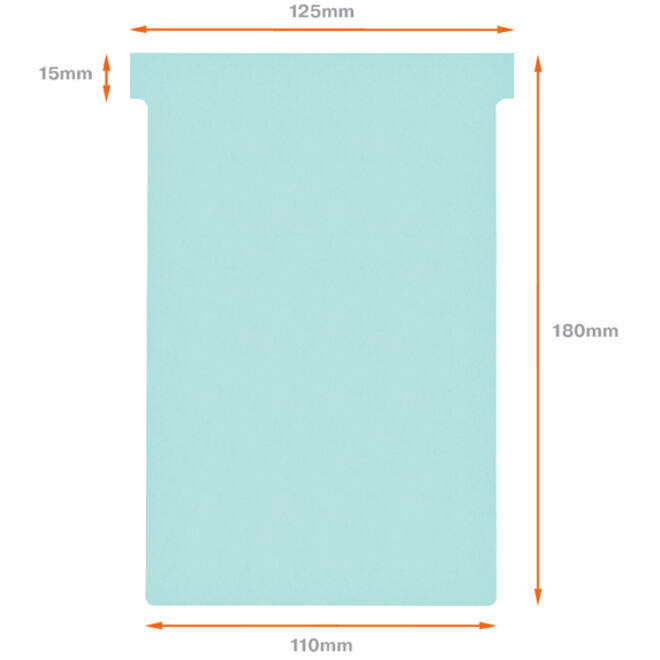 Planbord T-kaart Nobo nr 4 112mm blauw 100 stuks