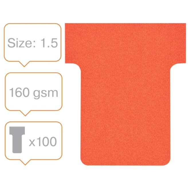 T-kaart Nobo nr 1.5 36mm rood 100 stuks