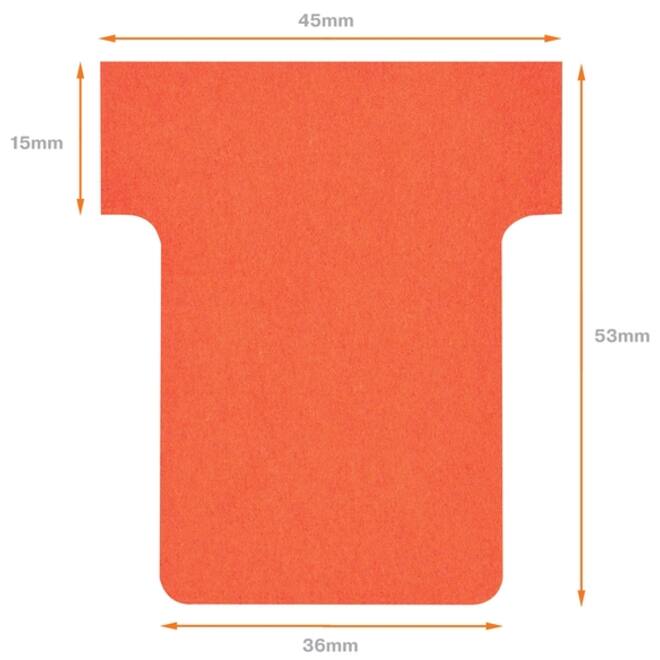 T-kaart Nobo nr 1.5 36mm rood 100 stuks