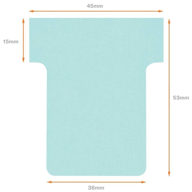 T-kaart Nobo nr 1.5 36mm blauw 100 stuks