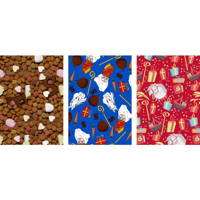 Inpakpapier sint 300x100cm assorti