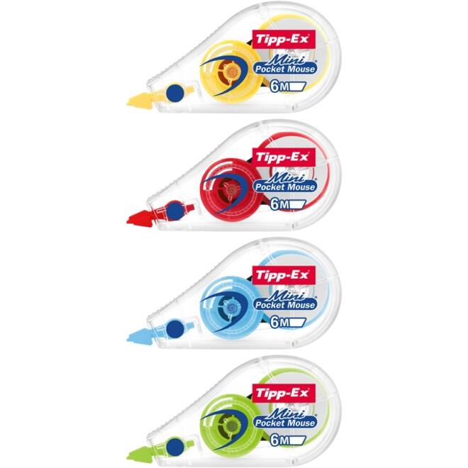 Correctieroller Tipp-ex mini pocket mouse 5mmx6m display à 30 +10 stuks gratis