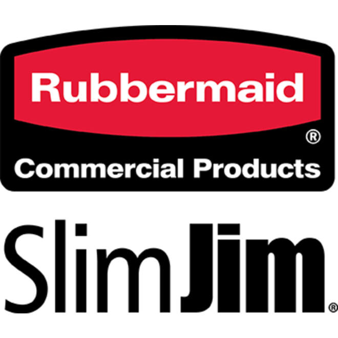 Afvalbak Rubbermaid Slim Jim Vented met luchtsleuven 60liter grijs