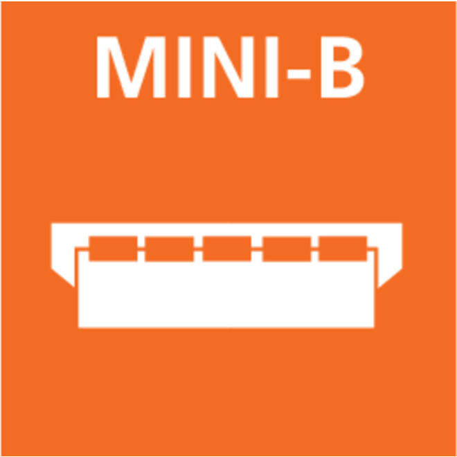 Kabel InlLne USB-A mini-B 2.0 platte kabel 2 meter zwart